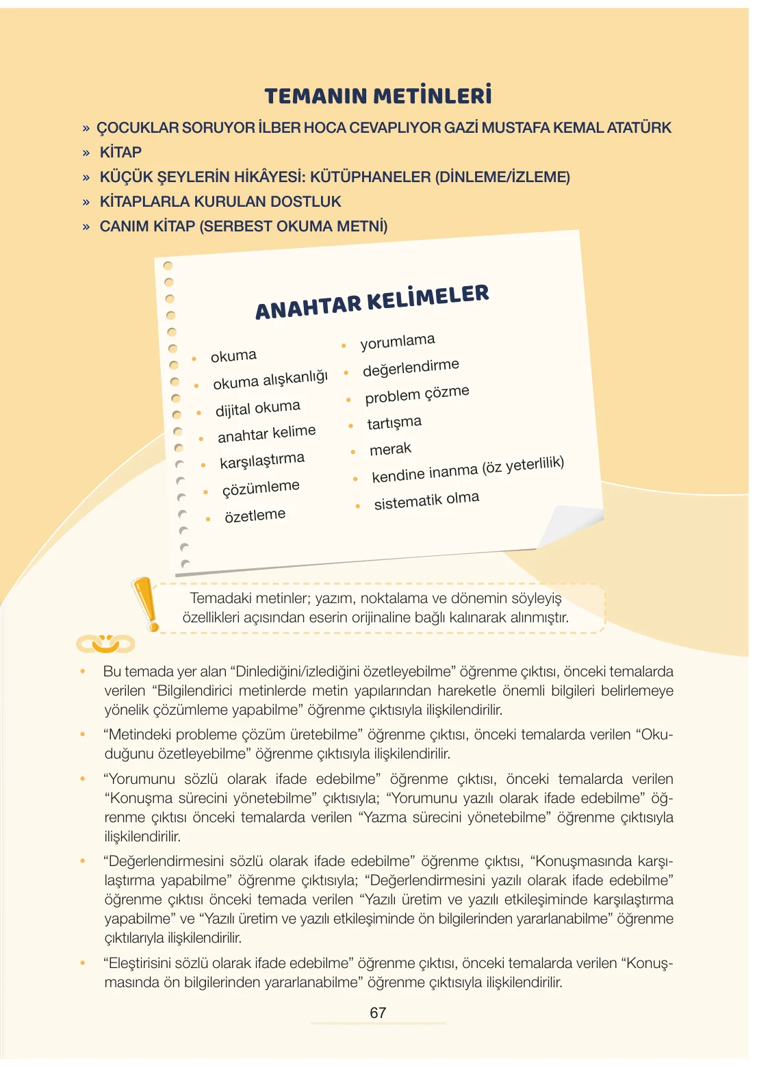 7. Sınıf Türkçe Ders Kitabı Cevapları Meb Yayınları 2. Kitap Sayfa 67