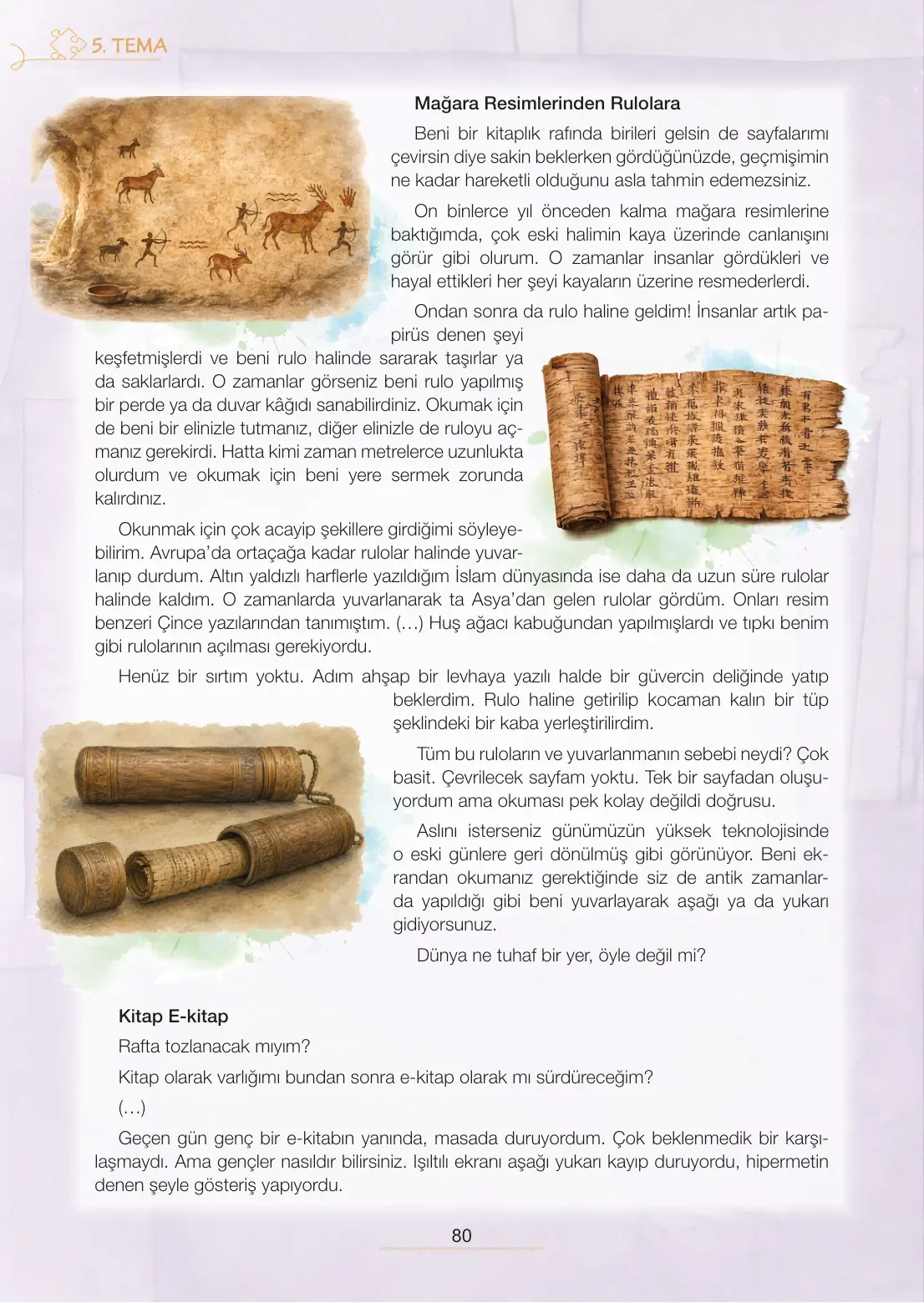 7. Sınıf Türkçe Ders Kitabı Cevapları Meb Yayınları 2. Kitap Sayfa 80