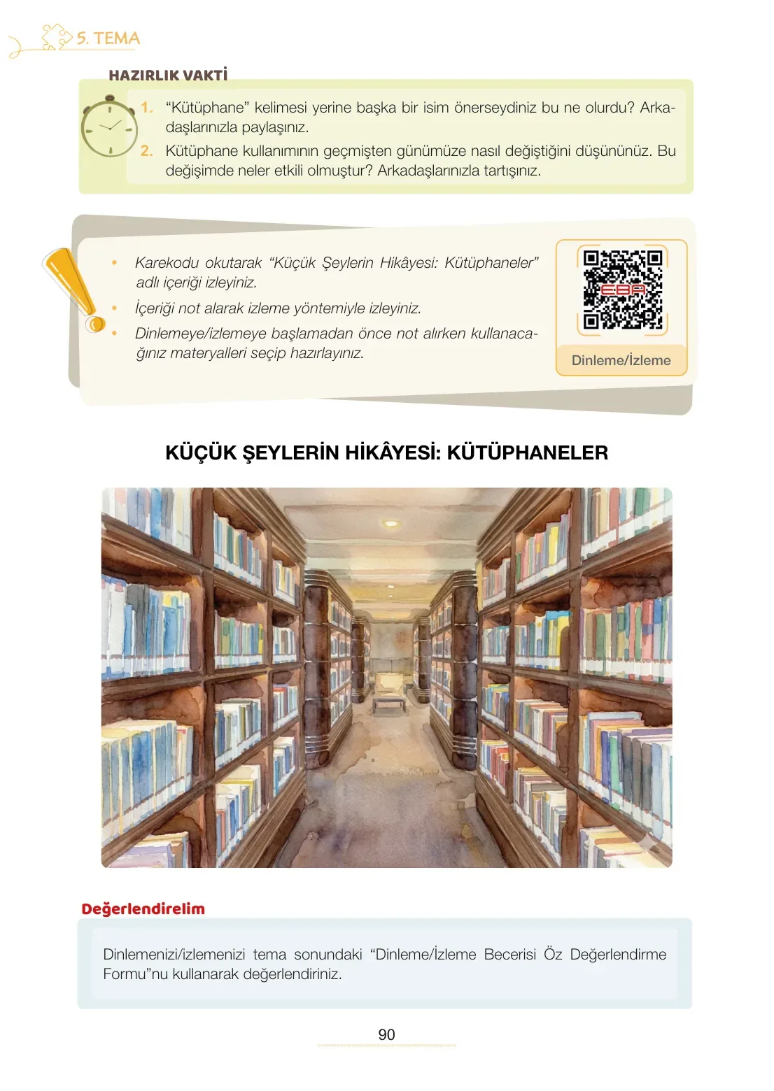 7. Sınıf Türkçe Ders Kitabı Cevapları Meb Yayınları 2. Kitap Sayfa 90