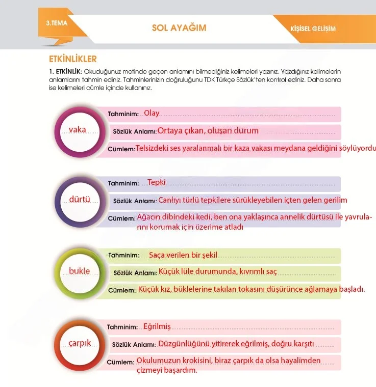 7. Sınıf Türkçe Ders Kitabı Cevapları Meb Yayınları 2. Kitap Sayfa 74 Çözüm Görseli