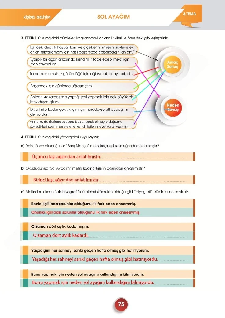 7. Sınıf Türkçe Ders Kitabı Cevapları Meb Yayınları 2. Kitap Sayfa 75 Çözüm Görseli