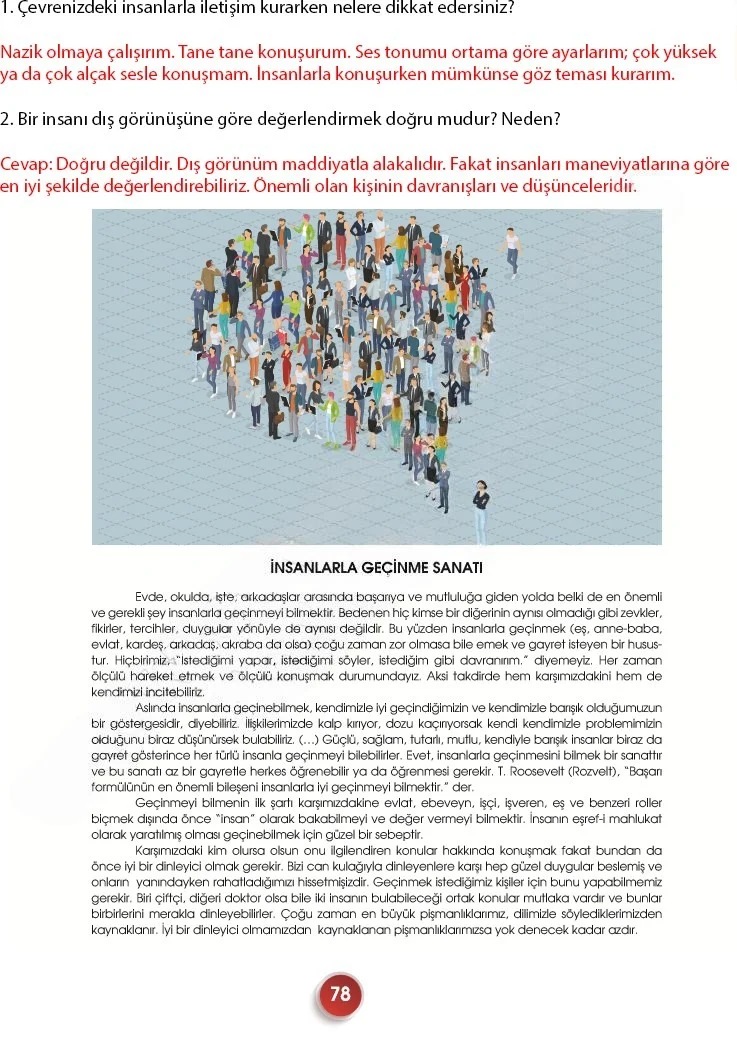 7. Sınıf Türkçe Ders Kitabı Cevapları Meb Yayınları 2. Kitap Sayfa 78 Çözüm Görseli