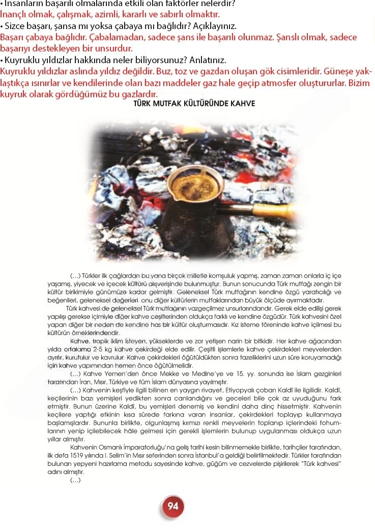 7. Sınıf Türkçe Ders Kitabı Cevapları Meb Yayınları 2. Kitap Sayfa 94 Çözüm Görseli