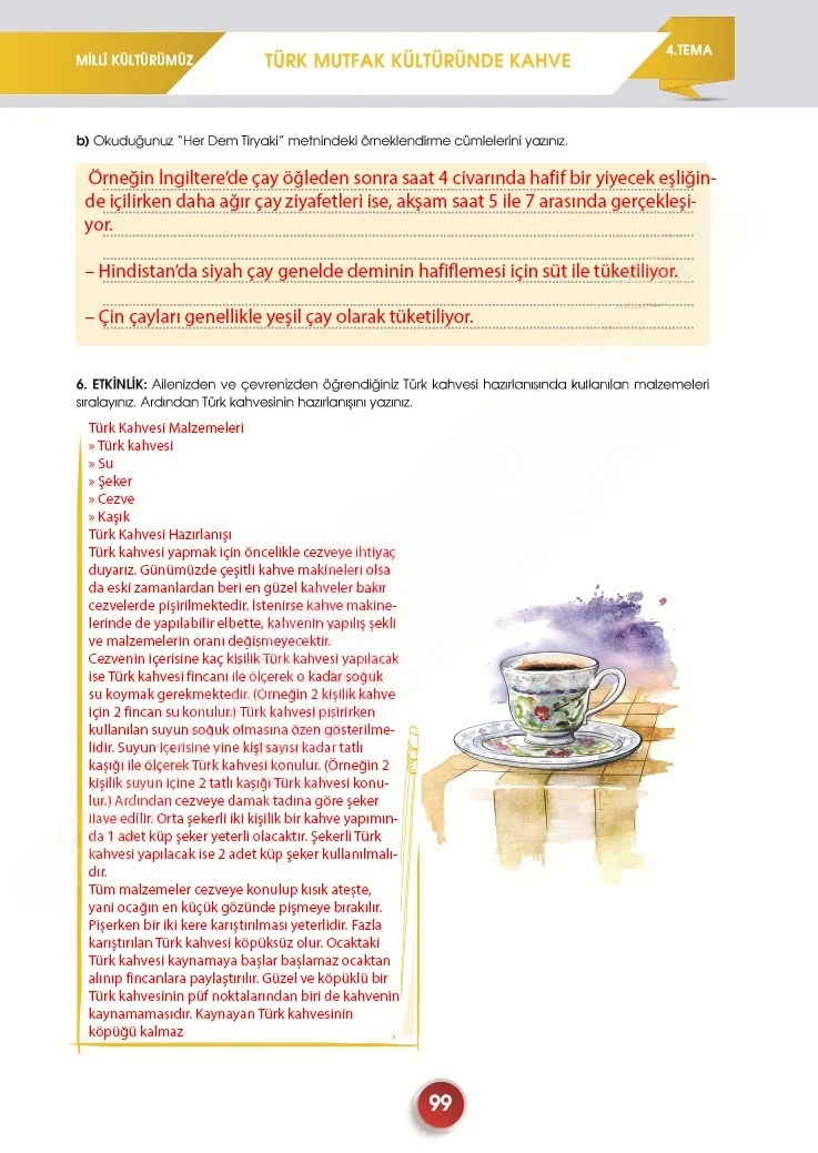 7. Sınıf Türkçe Ders Kitabı Cevapları Meb Yayınları 2. Kitap Sayfa 99 Çözüm Görseli