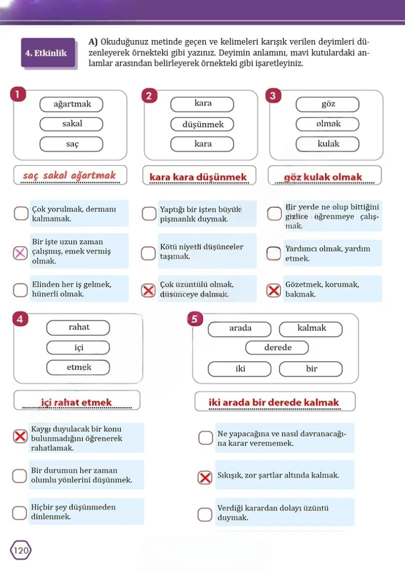 7. Sınıf Türkçe Ders Kitabı Cevapları Meb Yayınları Sayfa 120 Çözüm Görseli