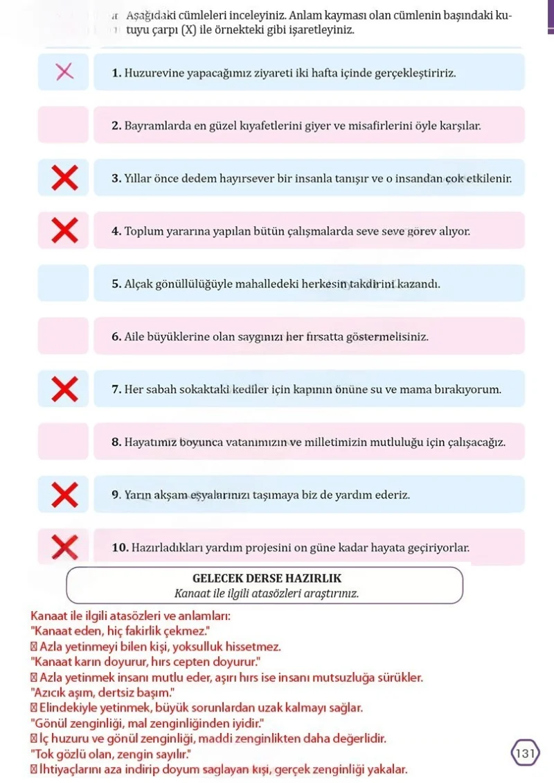 7. Sınıf Türkçe Ders Kitabı Cevapları Meb Yayınları Sayfa 131 Çözüm Görseli