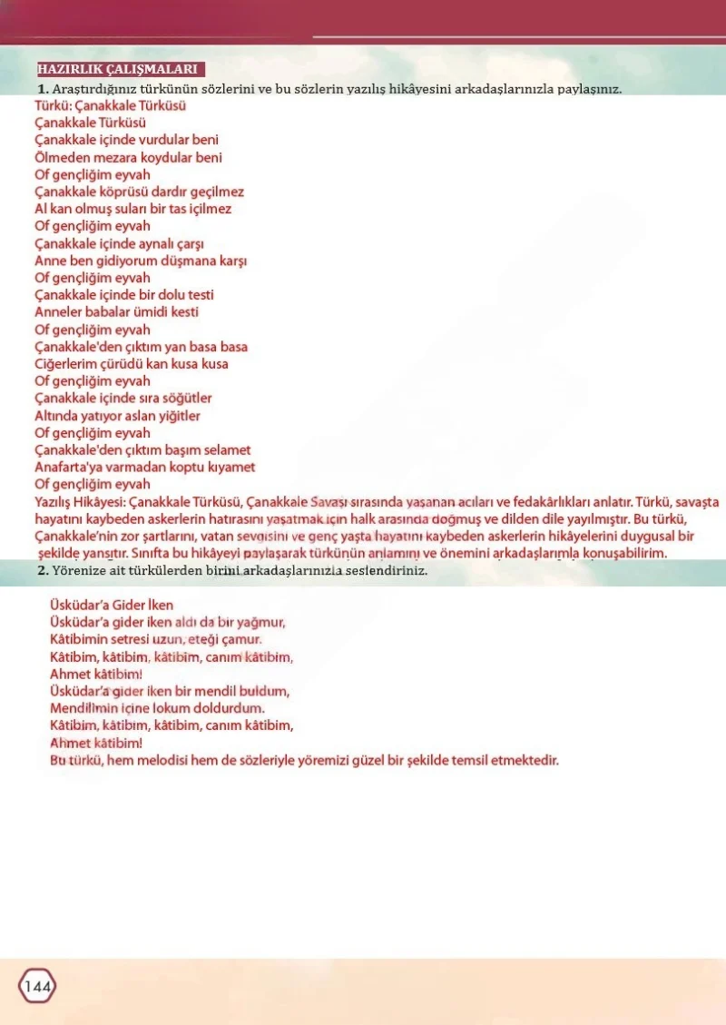 7. Sınıf Türkçe Ders Kitabı Cevapları Meb Yayınları Sayfa 144 Çözüm Görseli