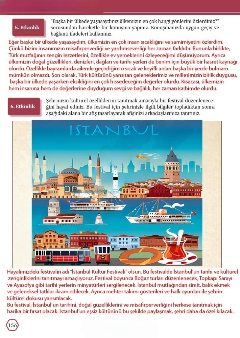 7. Sınıf Türkçe Ders Kitabı Cevapları Meb Yayınları Sayfa 156 Çözüm Görseli