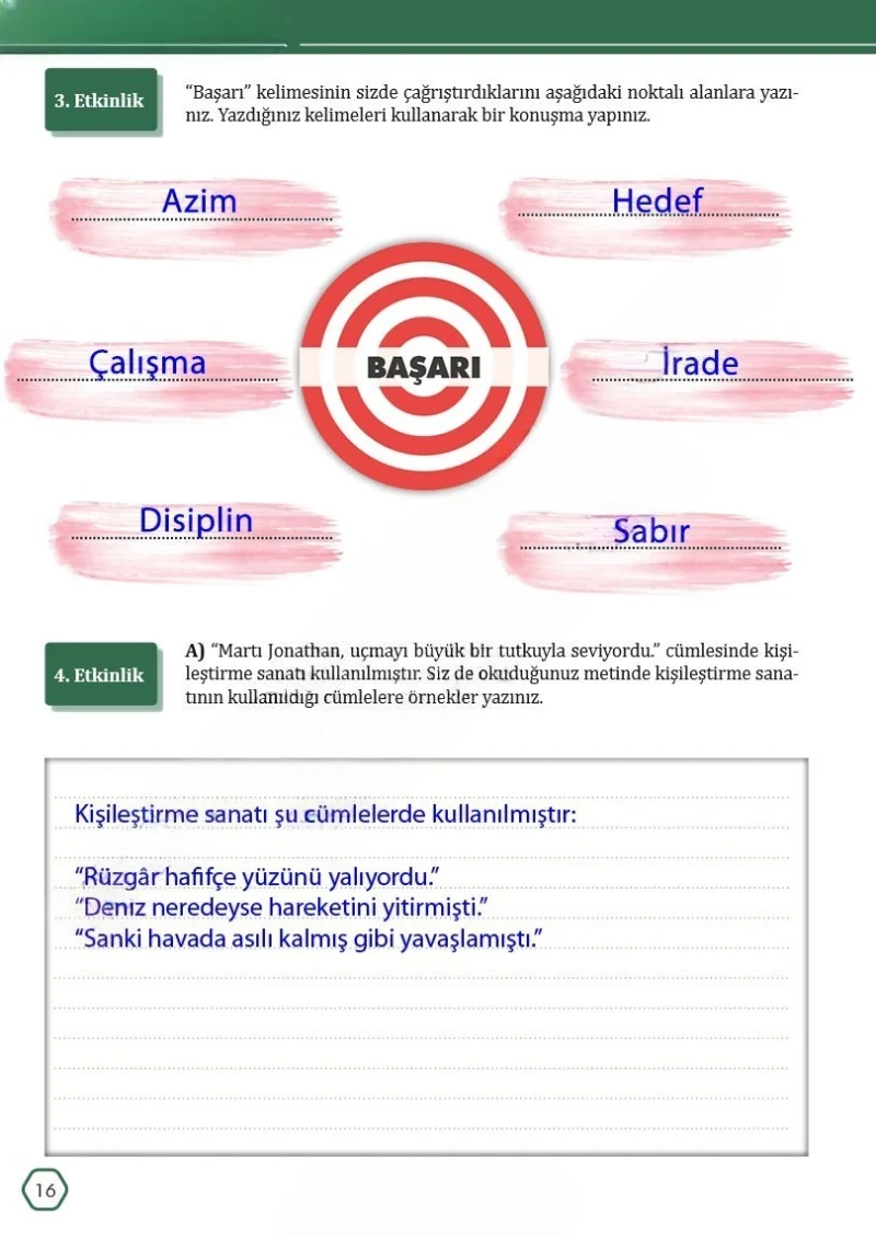 7. Sınıf Türkçe Ders Kitabı Cevapları Meb Yayınları Sayfa 16 Çözüm Görseli