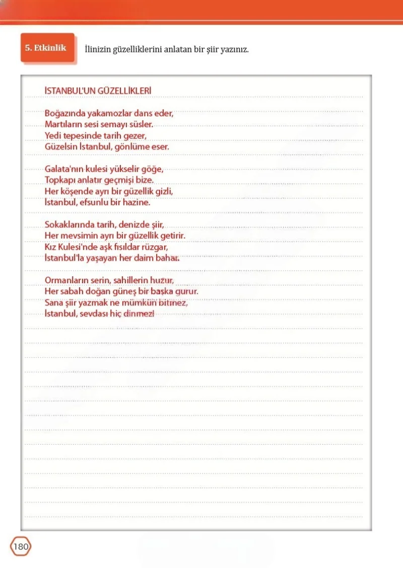 7. Sınıf Türkçe Ders Kitabı Cevapları Meb Yayınları Sayfa 180 Çözüm Görseli