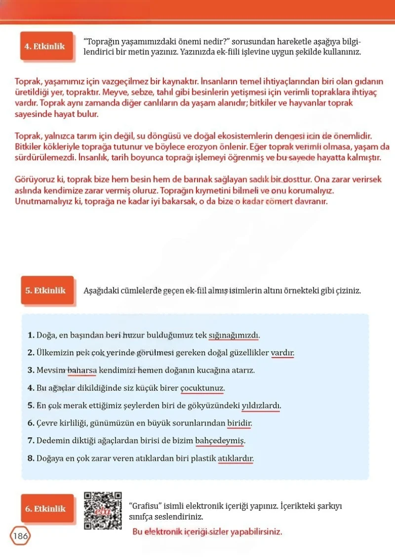 7. Sınıf Türkçe Ders Kitabı Cevapları Meb Yayınları Sayfa 186 Çözüm Görseli