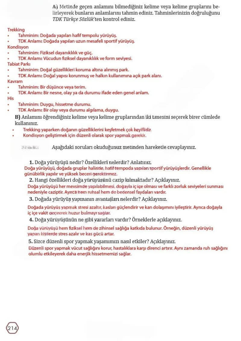 7. Sınıf Türkçe Ders Kitabı Cevapları Meb Yayınları Sayfa 214 Çözüm Görseli