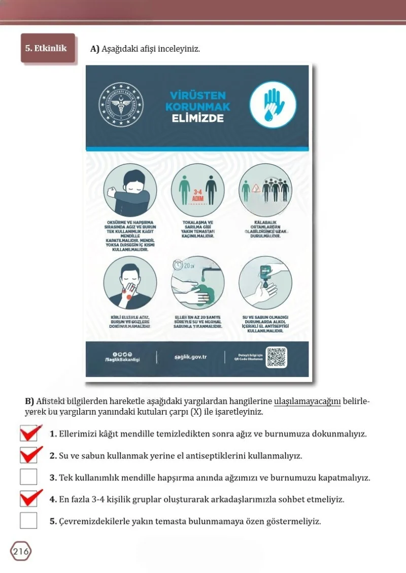 7. Sınıf Türkçe Ders Kitabı Cevapları Meb Yayınları Sayfa 216 Çözüm Görseli