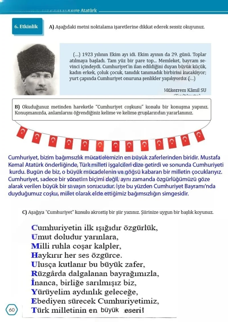 7. Sınıf Türkçe Ders Kitabı Cevapları Meb Yayınları Sayfa 60 Çözüm Görseli
