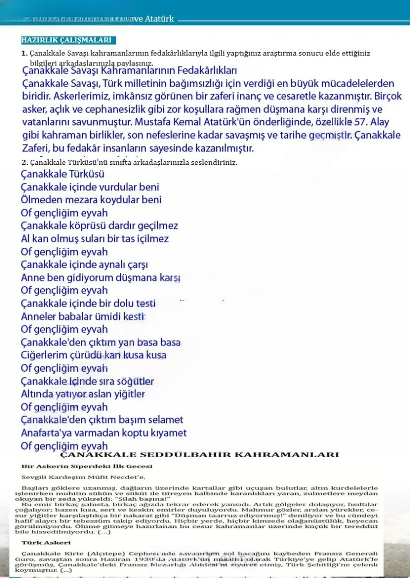 7. Sınıf Türkçe Ders Kitabı Cevapları Meb Yayınları Sayfa 62 Çözüm Görseli