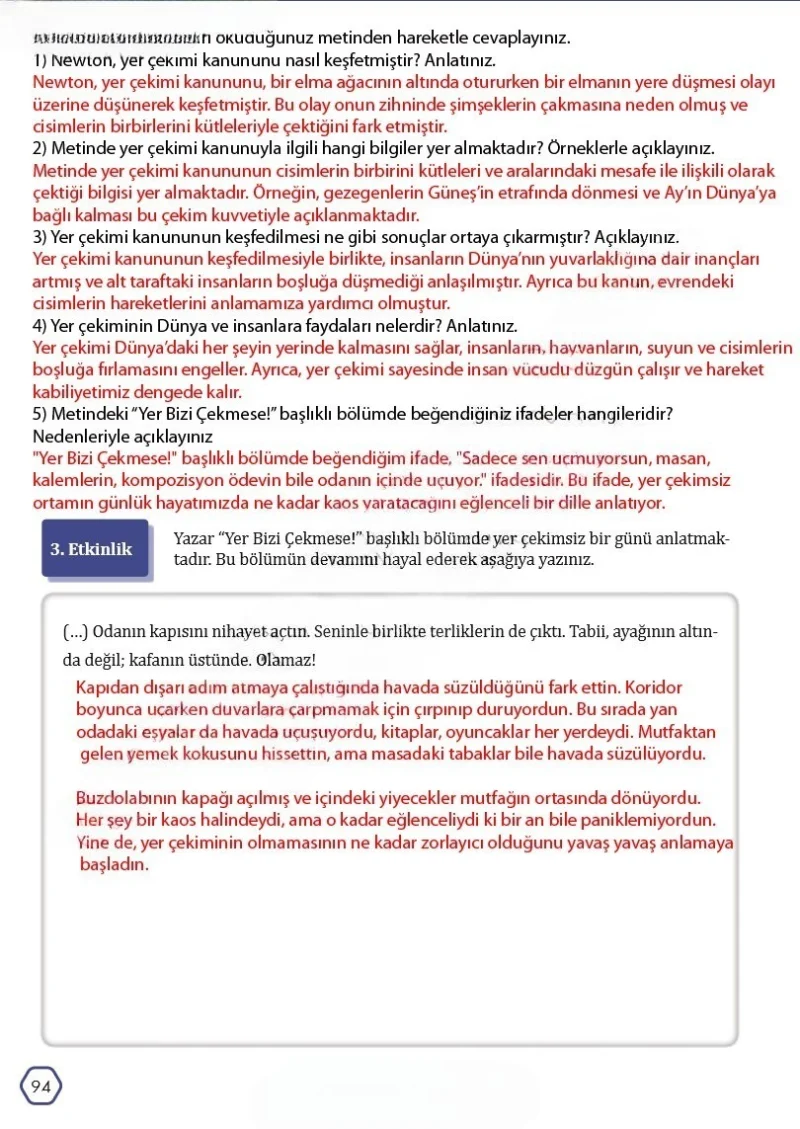 7. Sınıf Türkçe Ders Kitabı Cevapları Meb Yayınları Sayfa 94 Çözüm Görseli