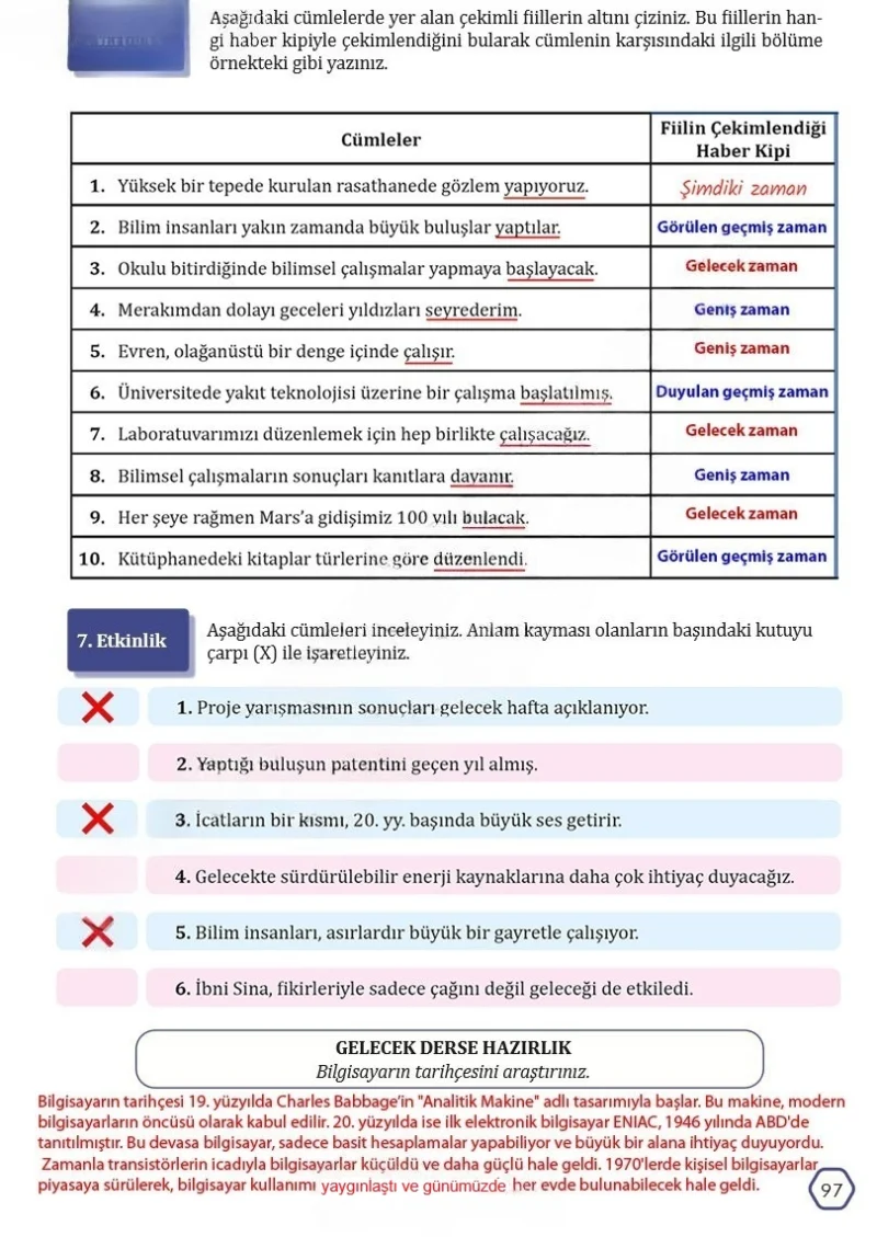 7. Sınıf Türkçe Ders Kitabı Cevapları Meb Yayınları Sayfa 97 Çözüm Görseli