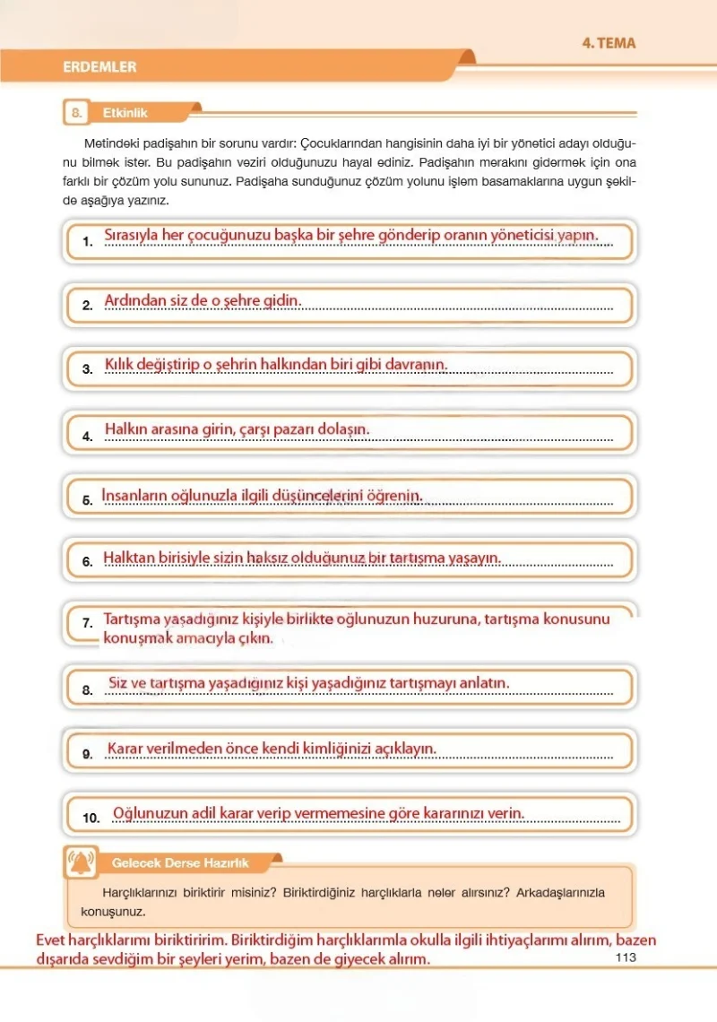 7. Sınıf Türkçe Ders Kitabı Cevapları Özgün Yayınları Sayfa 113 Çözüm Görseli