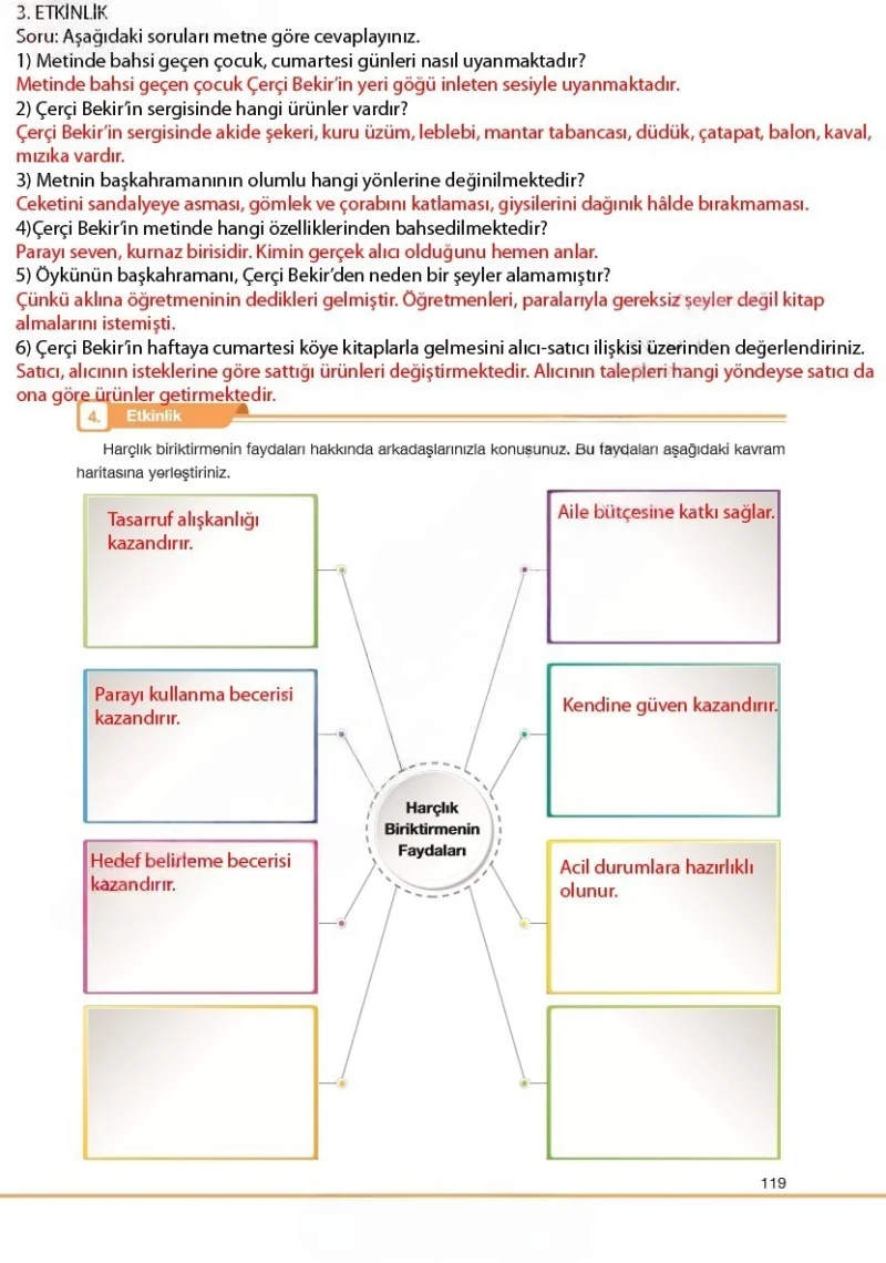 7. Sınıf Türkçe Ders Kitabı Cevapları Özgün Yayınları Sayfa 119 Çözüm Görseli