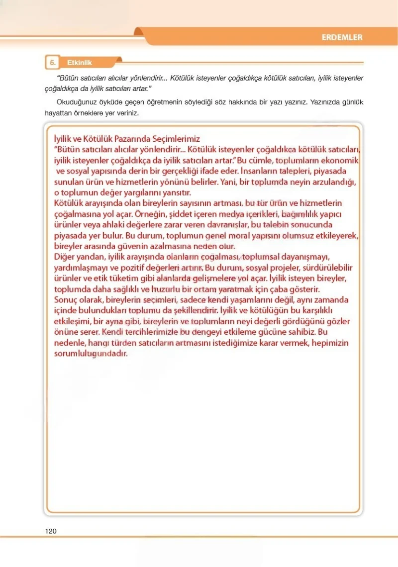 7. Sınıf Türkçe Ders Kitabı Cevapları Özgün Yayınları Sayfa 120 Çözüm Görseli