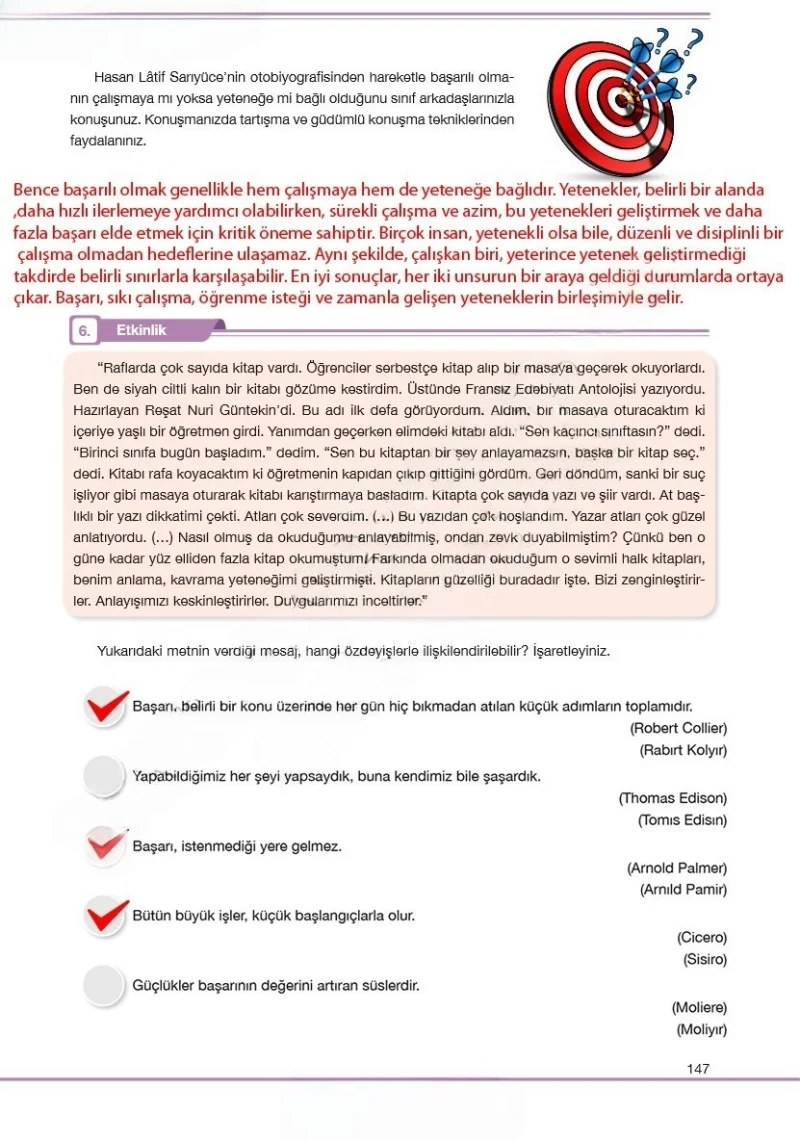 7. Sınıf Türkçe Ders Kitabı Cevapları Özgün Yayınları Sayfa 147 Çözüm Görseli