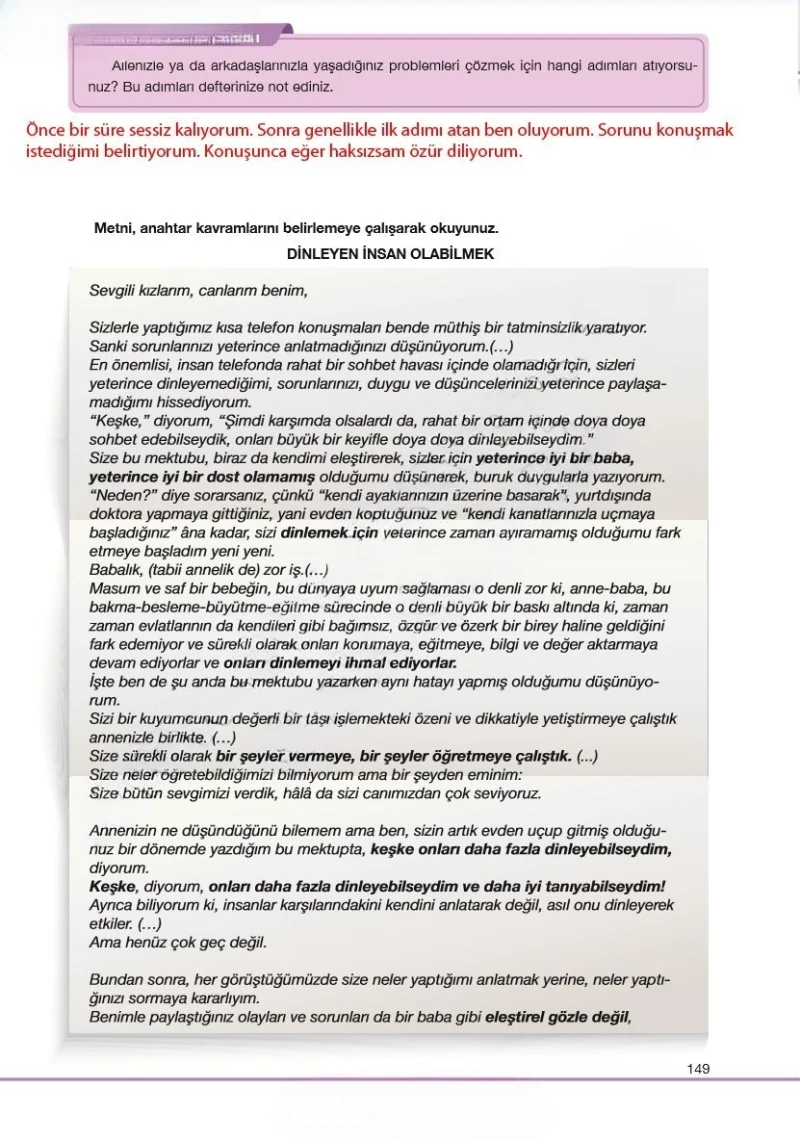 7. Sınıf Türkçe Ders Kitabı Cevapları Özgün Yayınları Sayfa 149 Çözüm Görseli