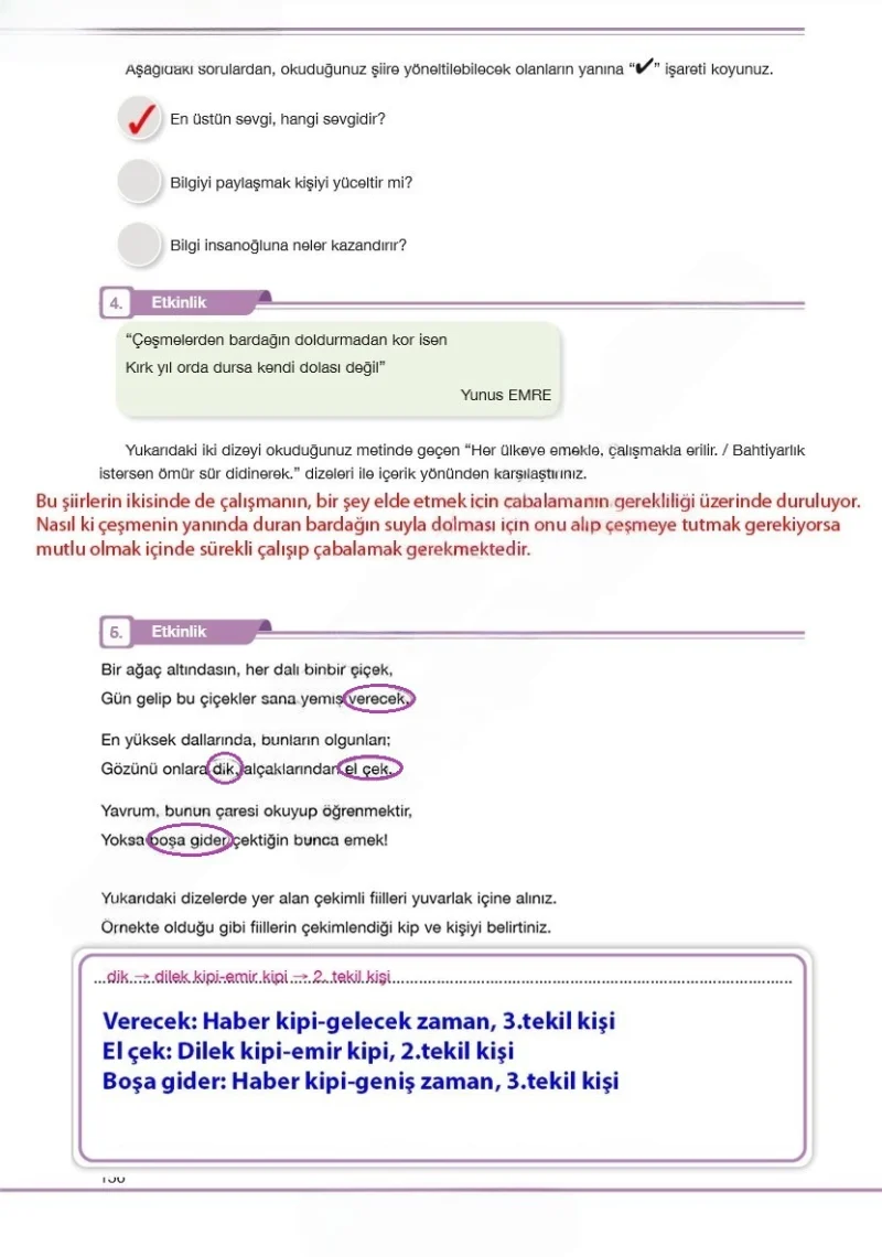 7. Sınıf Türkçe Ders Kitabı Cevapları Özgün Yayınları Sayfa 156 Çözüm Görseli