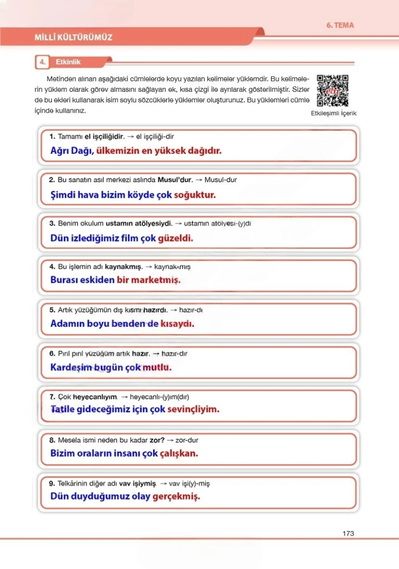 7. Sınıf Türkçe Ders Kitabı Cevapları Özgün Yayınları Sayfa 173 Çözüm Görseli