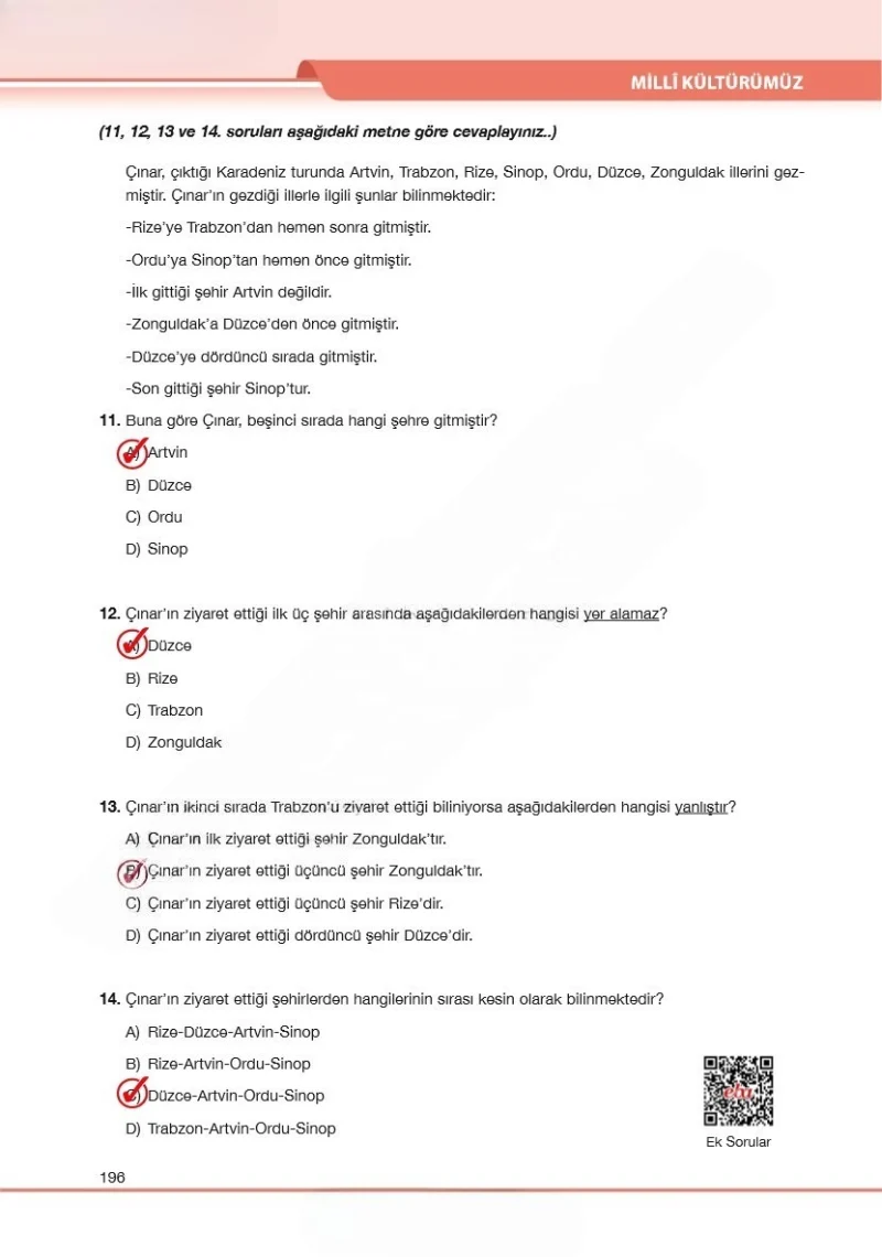 7. Sınıf Türkçe Ders Kitabı Cevapları Özgün Yayınları Sayfa 196 Çözüm Görseli
