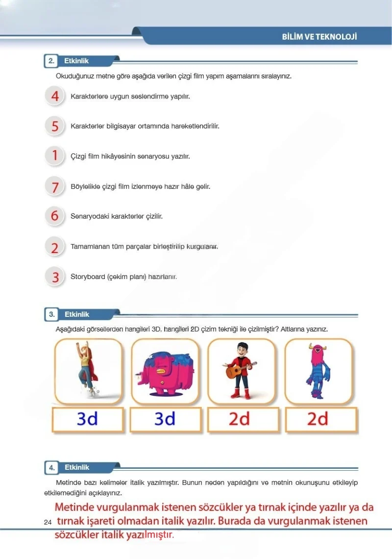 7. Sınıf Türkçe Ders Kitabı Cevapları Özgün Yayınları Sayfa 24 Çözüm Görseli