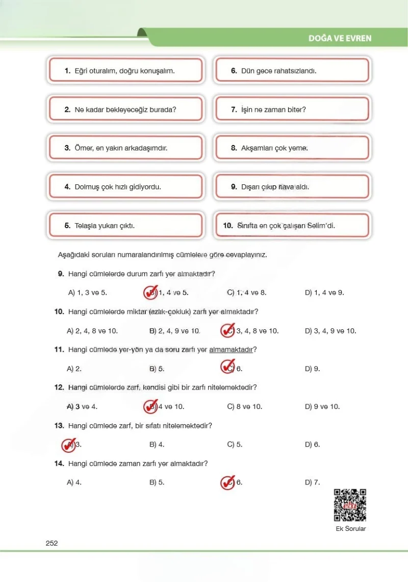 7. Sınıf Türkçe Ders Kitabı Cevapları Özgün Yayınları Sayfa 252 Çözüm Görseli