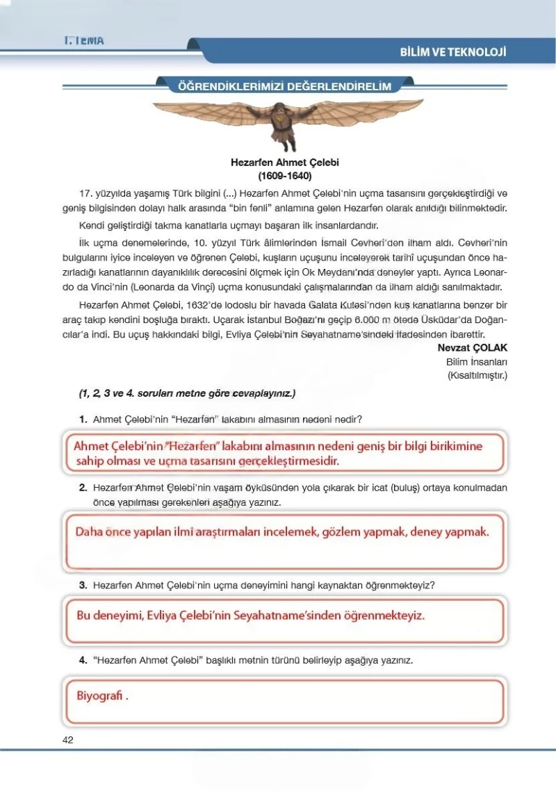 7. Sınıf Türkçe Ders Kitabı Cevapları Özgün Yayınları Sayfa 42 Çözüm Görseli