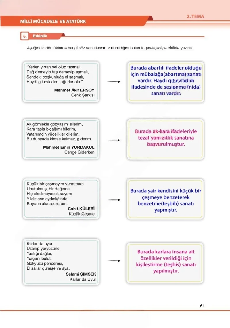 7. Sınıf Türkçe Ders Kitabı Cevapları Özgün Yayınları Sayfa 61 Çözüm Görseli