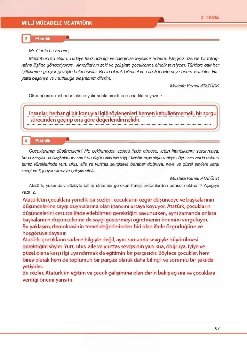 7. Sınıf Türkçe Ders Kitabı Cevapları Özgün Yayınları Sayfa 67 Çözüm Görseli