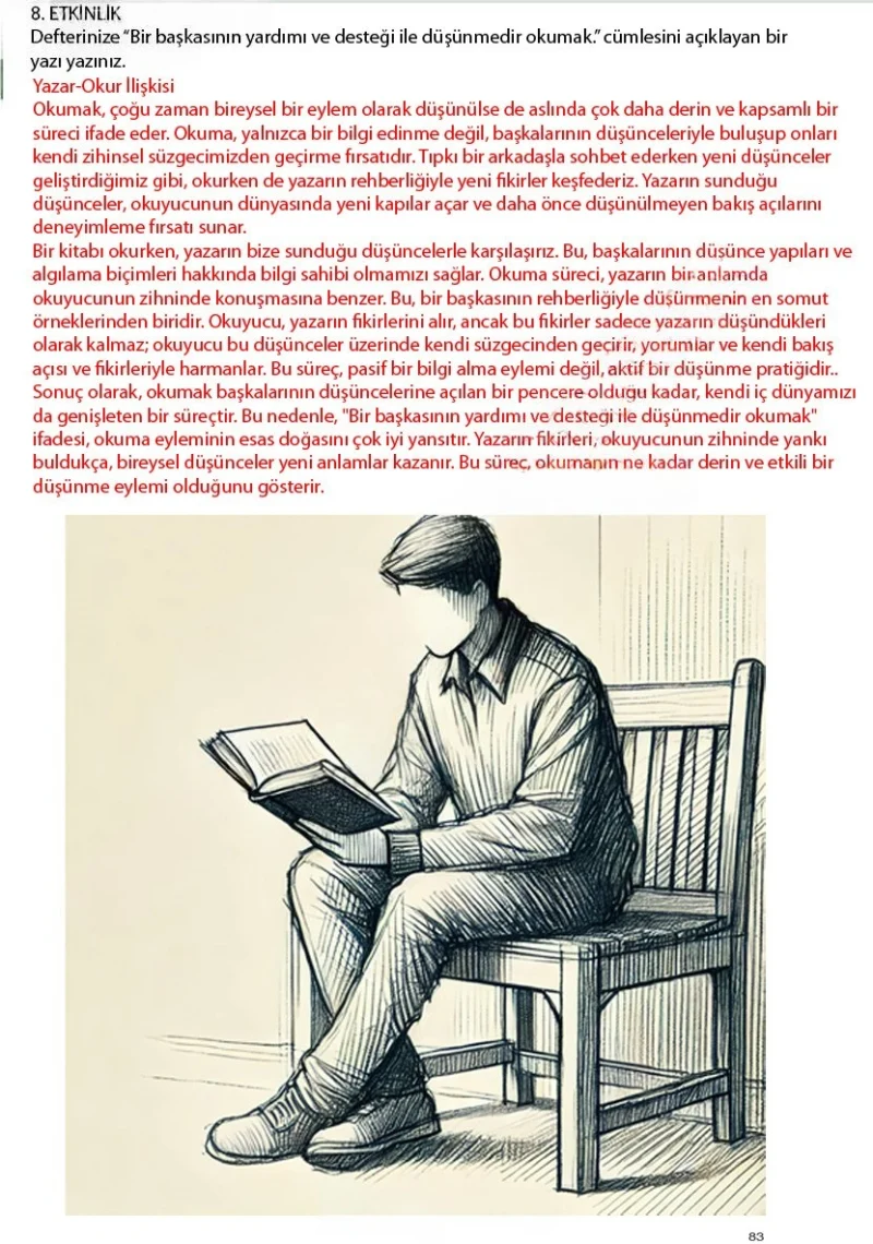 7. Sınıf Türkçe Ders Kitabı Cevapları Özgün Yayınları Sayfa 83 Çözüm Görseli