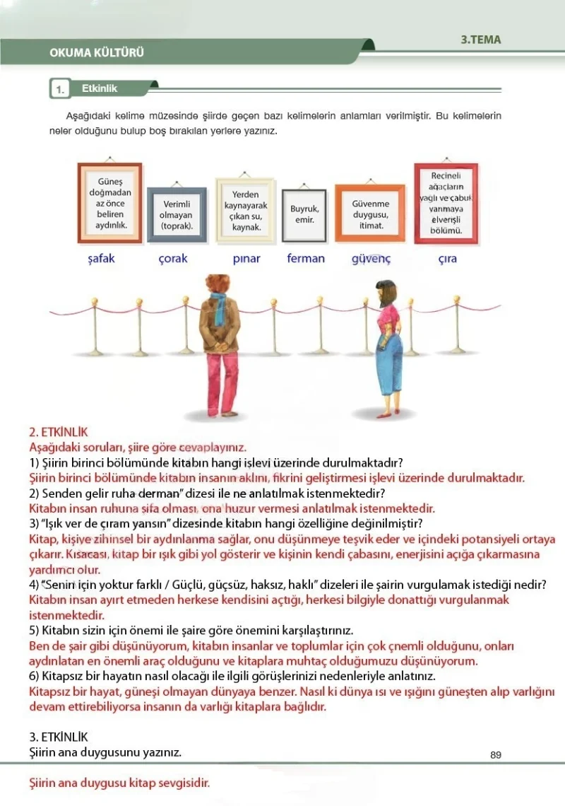 7. Sınıf Türkçe Ders Kitabı Cevapları Özgün Yayınları Sayfa 89 Çözüm Görseli