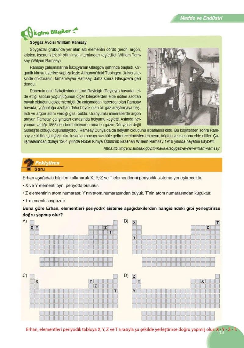 8. Sınıf Fen Bilimleri Ders Kitabı Cevapları Ata Yayınları Sayfa 113 Çözüm Görseli