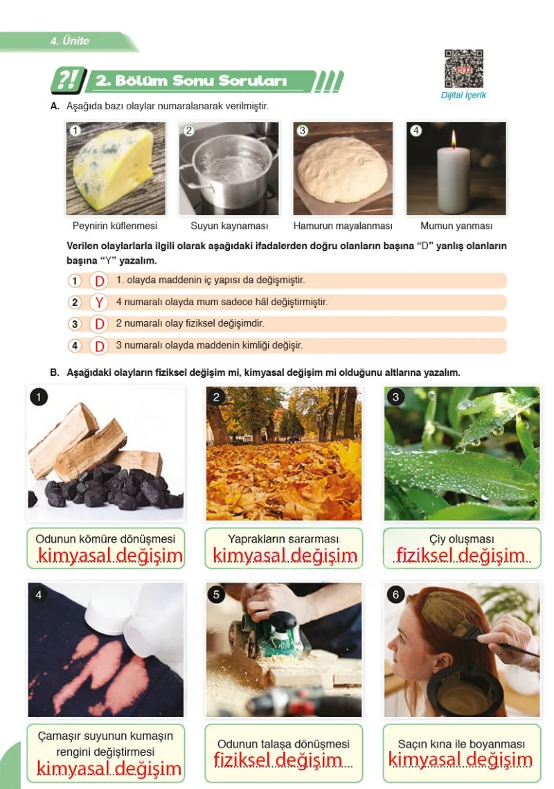 8. Sınıf Fen Bilimleri Ders Kitabı Cevapları Ata Yayınları Sayfa 120 Çözüm Görseli