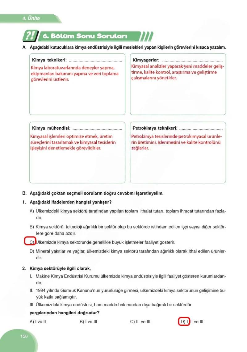 8. Sınıf Fen Bilimleri Ders Kitabı Cevapları Ata Yayınları Sayfa 158 Çözüm Görseli