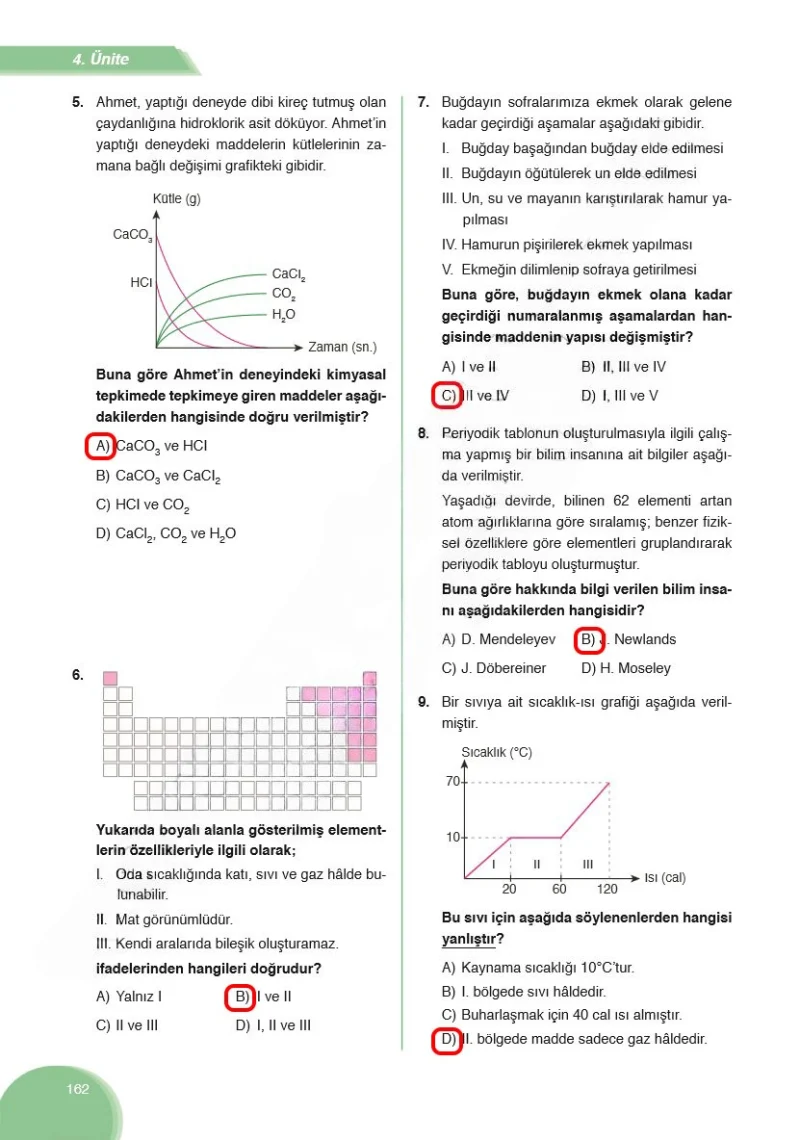 8. Sınıf Fen Bilimleri Ders Kitabı Cevapları Ata Yayınları Sayfa 162 Çözüm Görseli