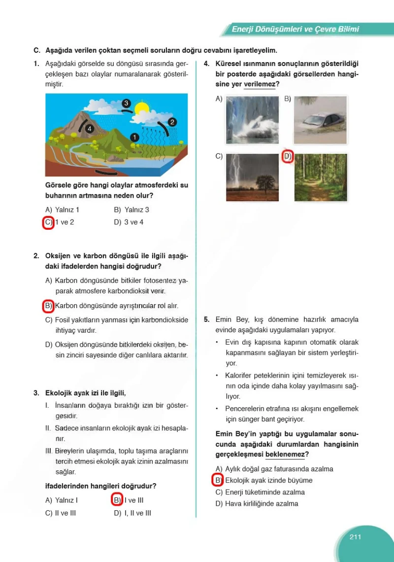 8. Sınıf Fen Bilimleri Ders Kitabı Cevapları Ata Yayınları Sayfa 211 Çözüm Görseli