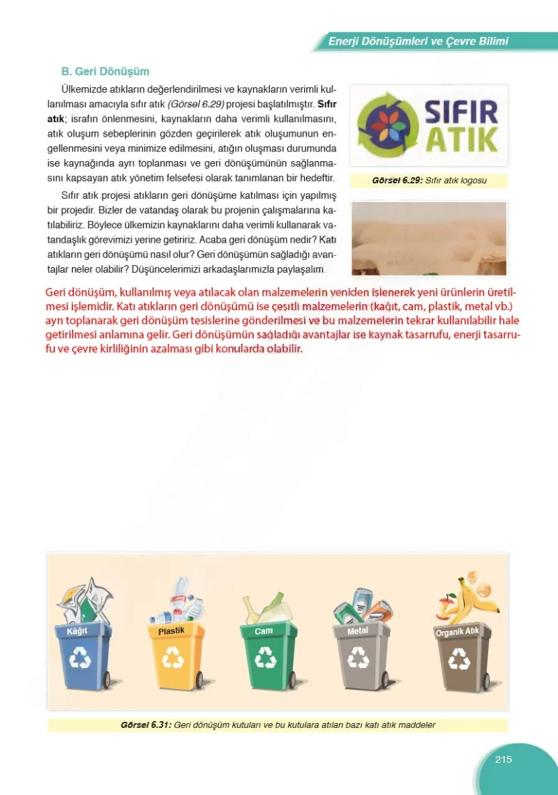8. Sınıf Fen Bilimleri Ders Kitabı Cevapları Ata Yayınları Sayfa 215 Çözüm Görseli