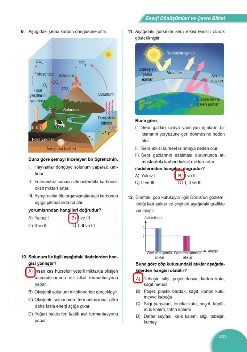 8. Sınıf Fen Bilimleri Ders Kitabı Cevapları Ata Yayınları Sayfa 223 Çözüm Görseli