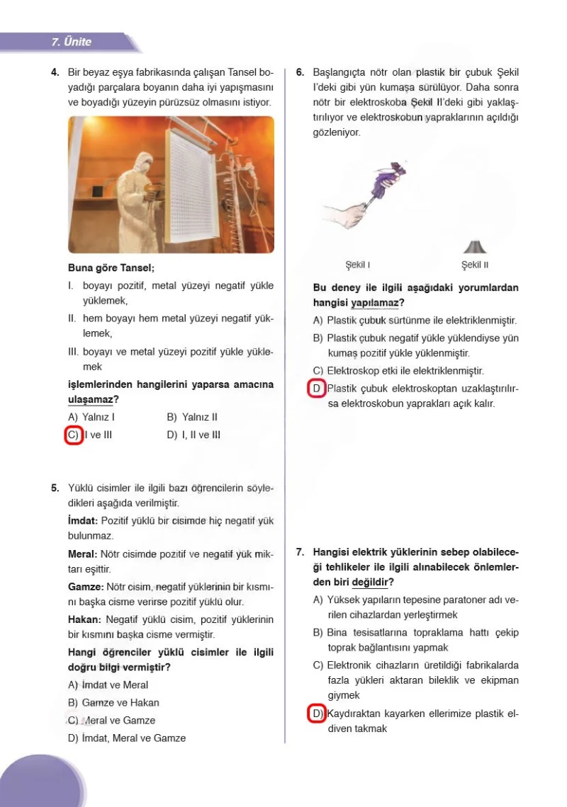 8. Sınıf Fen Bilimleri Ders Kitabı Cevapları Ata Yayınları Sayfa 254 Çözüm Görseli