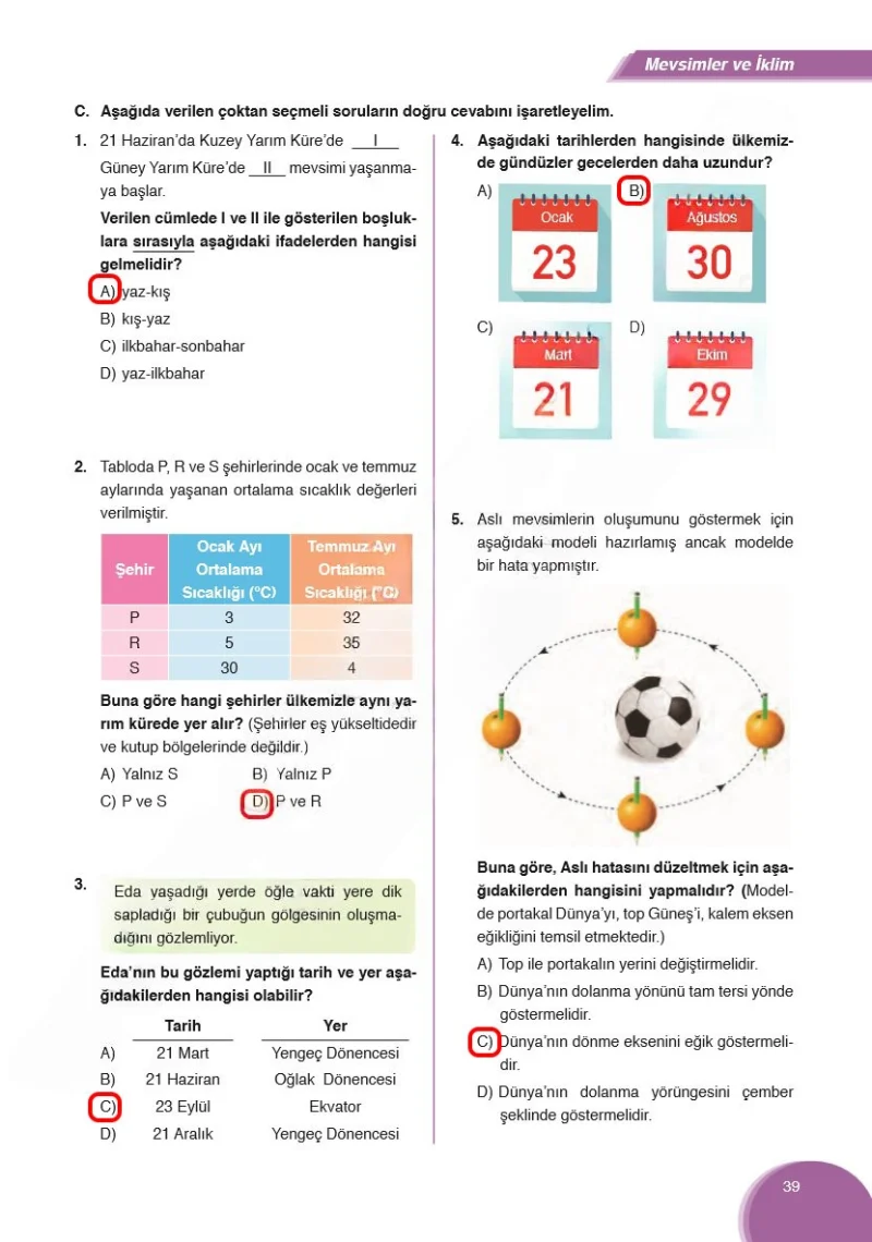 8. Sınıf Fen Bilimleri Ders Kitabı Cevapları Ata Yayınları Sayfa 39 Çözüm Görseli