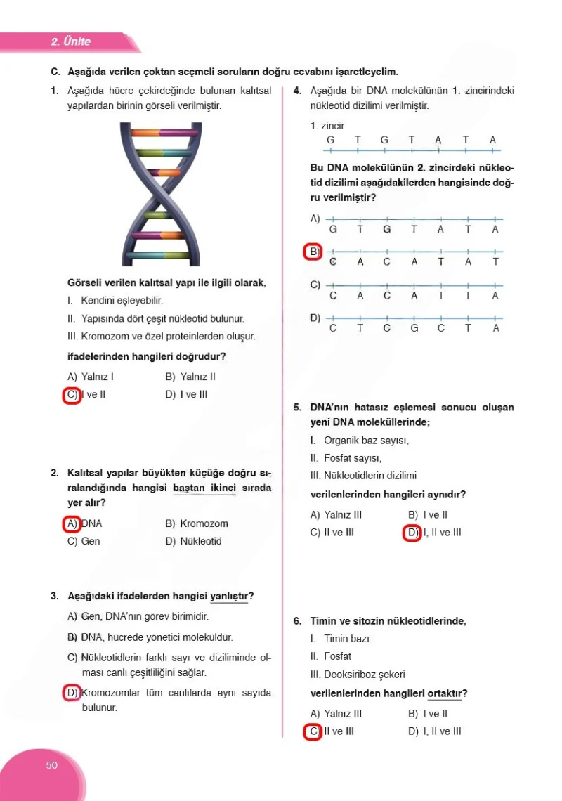 8. Sınıf Fen Bilimleri Ders Kitabı Cevapları Ata Yayınları Sayfa 50 Çözüm Görseli