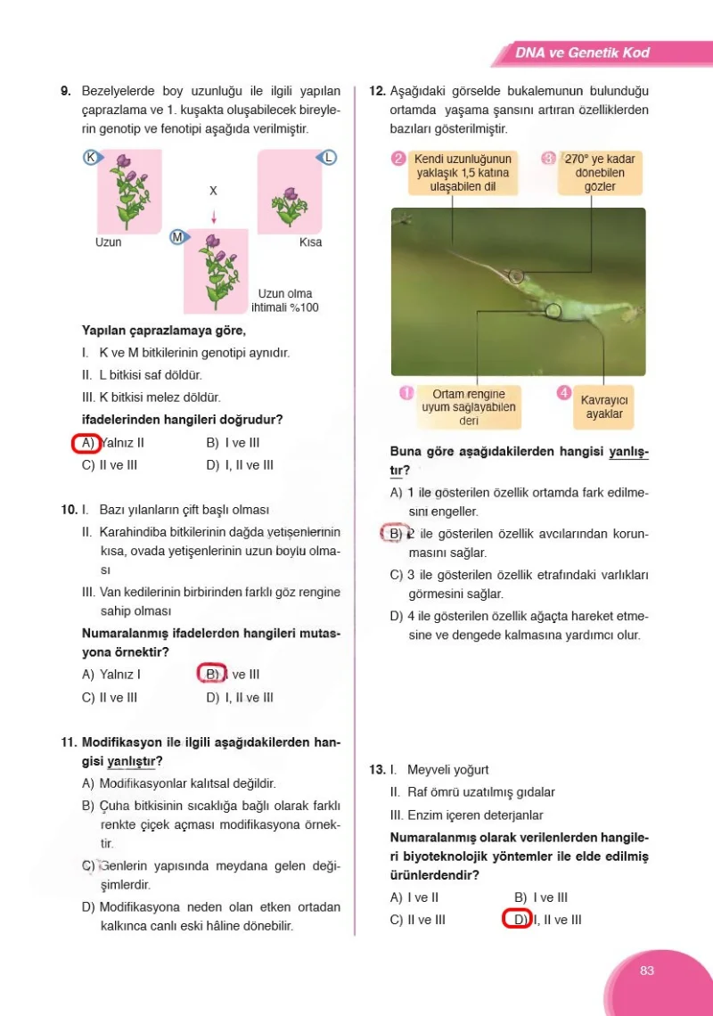 8. Sınıf Fen Bilimleri Ders Kitabı Cevapları Ata Yayınları Sayfa 83 Çözüm Görseli