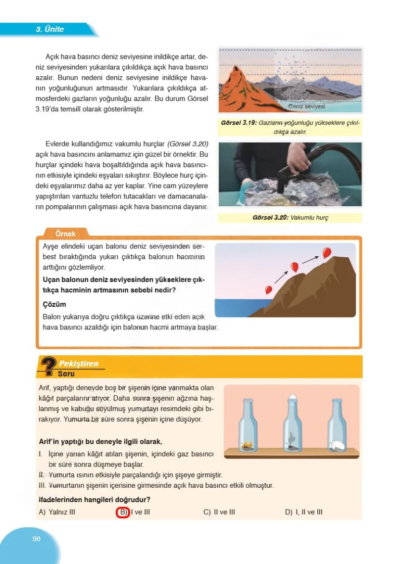 8. Sınıf Fen Bilimleri Ders Kitabı Cevapları Ata Yayınları Sayfa 96 Çözüm Görseli