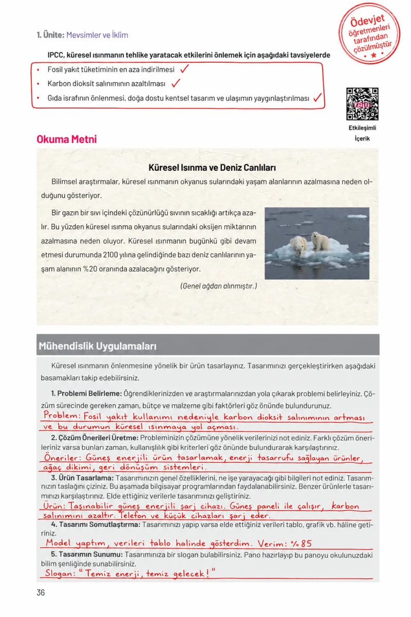 8. Sınıf Fen Bilimleri Ders Kitabı Cevapları Hecce Yayınları Sayfa 36 Çözüm Görseli