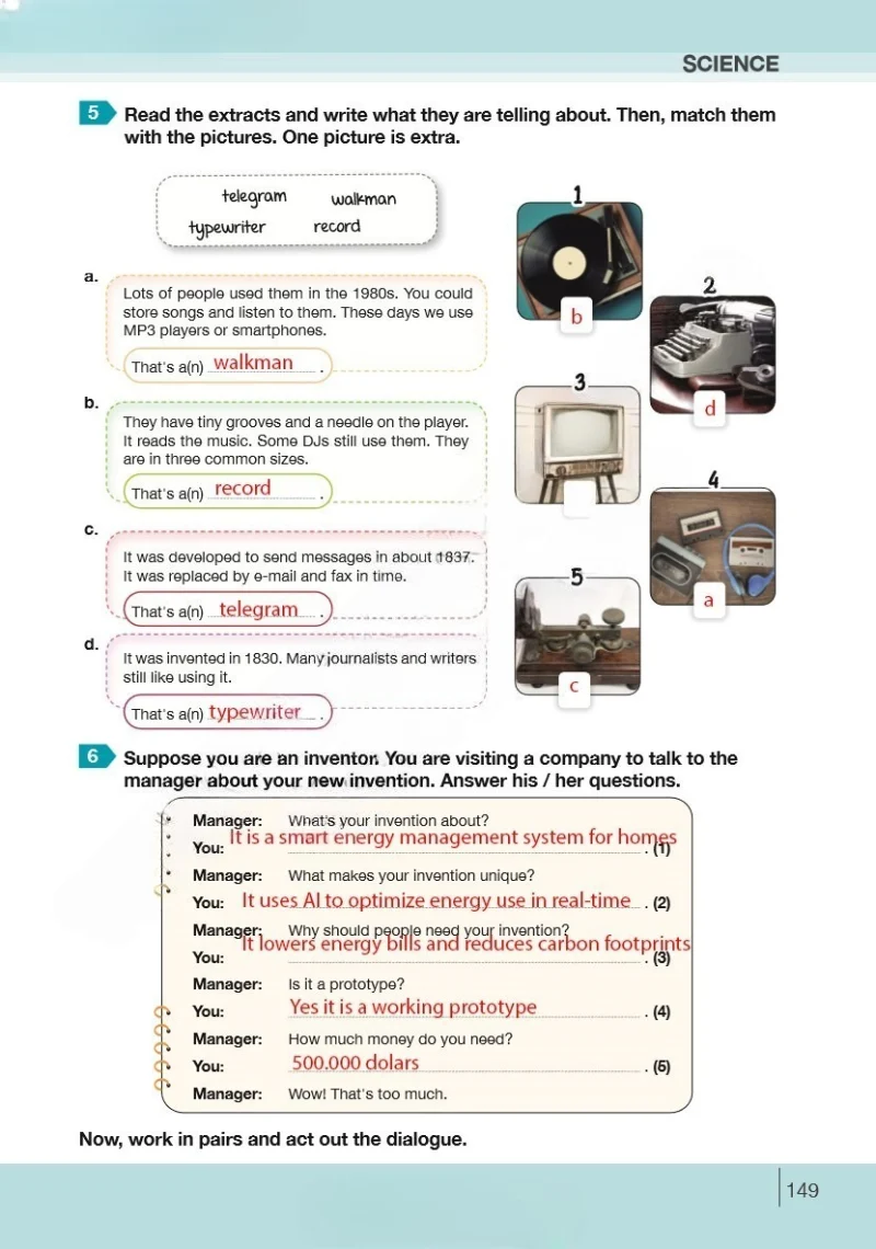 8. Sınıf İngilizce Ders Kitabı Cevapları Bilim ve Kültür Yayınları Sayfa 149 Çözüm Görseli